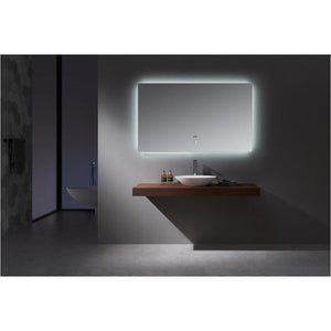 Lexora LL6036LEDM Lugano 60" Wide x 36" Tall LED Mirror w/ Defogger