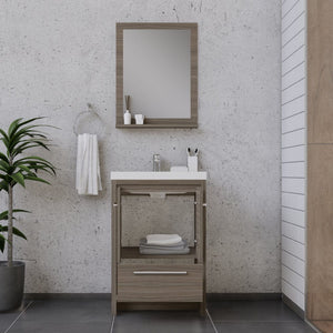 Alya Bath AB-MD624-G Sortino 24 inch Modern Bathroom Vanity, Gray