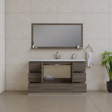 Load image into Gallery viewer, Alya Bath AB-MOA60S-G Paterno 60 inch Single Modern Freestanding Bathroom Vanity, Gray