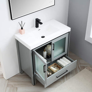 Blossom 024 36 15 A Birmingham 36 Inch Vanity with Acrylic Sink - Matte Gray