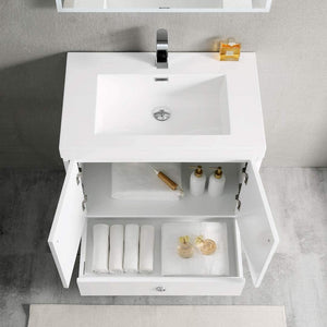 Blossom 023 30 01 A Lyon 30 Inch Vanity with Acrylic Sink - White