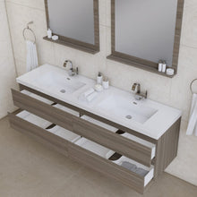 Load image into Gallery viewer, Alya Bath AB-MOF72D-G Paterno 72 inch Modern Wall Mounted Bathroom Vanity, Gray
