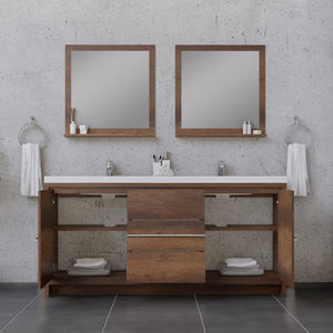 Alya Bath AB-MD672-RW Sortino 72 inch Modern Bathroom Vanity, Rosewood