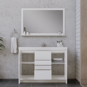 Alya Bath AB-MD648-W Sortino 48 inch Modern Bathroom Vanity, White
