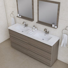 Load image into Gallery viewer, Alya Bath AB-MOA72D-G Paterno 72 inch Modern Freestanding Bathroom Vanity, Gray