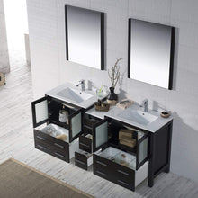 Load image into Gallery viewer, Blossom 001 72 02 C M Sydney 72 Inch Vanity with Ceramic Double Sinks &amp; Mirrors - Espresso