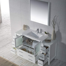 Load image into Gallery viewer, Blossom 001 60S2 01 C M Sydney 60 Inch Vanity with Ceramic Sink &amp; Mirror - White