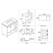 Load image into Gallery viewer, Blossom 023 36 01 A Lyon 36 Inch Vanity with Acrylic Sink - White