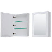 Load image into Gallery viewer, Wyndham Collection WCV252560DWGWCUNSMED Daria 60 Inch Double Bathroom Vanity in White, White Cultured Marble Countertop, Undermount Square Sinks, Medicine Cabinets, Brushed Gold Trim