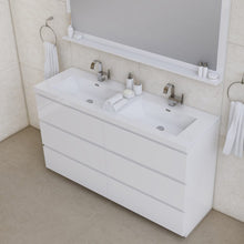 Load image into Gallery viewer, Alya Bath AB-MOA60D-W Paterno 60 inch Double Modern Freestanding Bathroom Vanity, White
