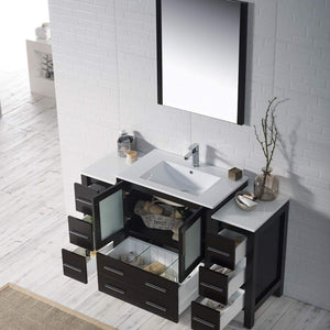 Blossom 001 54 02 C M Sydney 54 Inch Vanity with Ceramic Sink & Mirror - Espresso