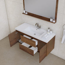 Load image into Gallery viewer, Alya Bath AB-MOF48-RW Paterno 48 inch Modern Wall Mounted Bathroom Vanity, Rosewood