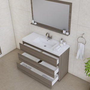 Alya Bath AB-MOA48-G Paterno 48 inch Modern Freestanding Bathroom Vanity, Gray