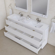 Load image into Gallery viewer, Alya Bath AB-MOA72D-W Paterno 72 inch Modern Freestanding Bathroom Vanity, White