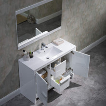 Load image into Gallery viewer, Blossom 014 48 01S C M Milan 48 Inch Vanity with Ceramic Single Sink &amp; Mirror - White