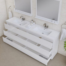 Load image into Gallery viewer, Alya Bath AB-MOA84D-W Paterno 84 inch Modern Freestanding Bathroom Vanity, White