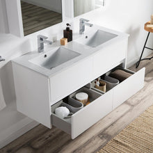 Load image into Gallery viewer, Blossom 016 48 01D C MC Valencia 48 Inch Double Vanity with Ceramic Sink &amp; Medicine Cabinet - White