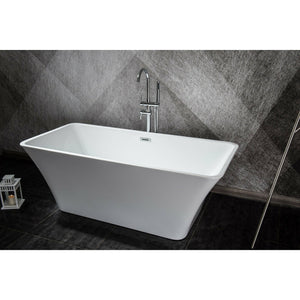 Lexora LD901167A1C0000 Vinter 67" Free Standing Acrylic Bathtub w/ Chrome Drain