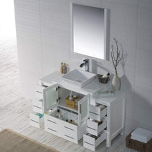 Load image into Gallery viewer, Blossom 001 54 01 V M Sydney 54 Inch Vanity with Ceramic Vessel Sink &amp; Mirror - White