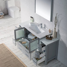 Load image into Gallery viewer, Blossom 001 60S2 15 C M Sydney 60 Inch Vanity with Ceramic Sink &amp; Mirror - Metal Gray