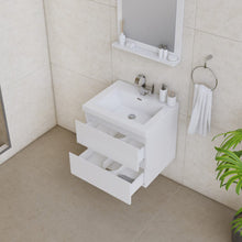 Load image into Gallery viewer, Alya Bath AB-MOF24-W Paterno 24 inch Modern Wall Mounted Bathroom Vanity, White
