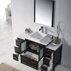 Blossom 001 54 02 V M Sydney 54 Inch Vanity with Ceramic Vessel Sink & Mirror - Espresso