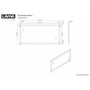 LAVIVA 313FF-6030MG Fully Framed 60" Maple Grey Mirror