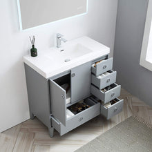 Load image into Gallery viewer, Blossom 023 36 15 A Lyon 36 Inch Vanity with Acrylic Sink - Metal Gray