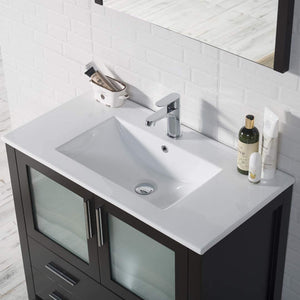 Blossom 001 36 02 C Sydney 36 Inch Vanity with Ceramic Sink - Espresso