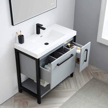 Load image into Gallery viewer, Blossom 022 36 15 A Riga 36 Inch Vanity with Acrylic Sink - Metal Gray