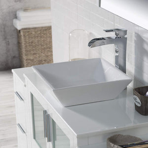 Blossom 001 60S2 01 V M Sydney 60 Inch Vanity with Ceramic Vessel Sink & Mirror - White