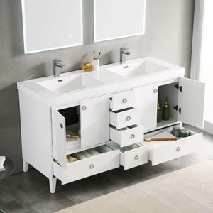 Blossom 023 60 01 Lyon 60 Inch Vanity with Acrylic Sink - White