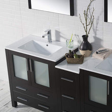 Load image into Gallery viewer, Blossom 001 72 02 C M Sydney 72 Inch Vanity with Ceramic Double Sinks &amp; Mirrors - Espresso