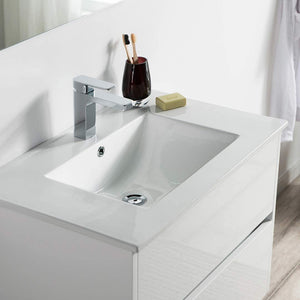 Blossom 016 30 01 C M Valencia 30 Inch Vanity with Ceramic Sink & Mirror - White