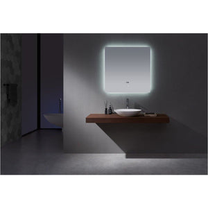 Lexora LL3636LEDM Lugano 36" Wide x 36" Tall LED Mirror w/ Defogger