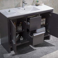 Load image into Gallery viewer, Blossom 014 48 16S C M Milan 48 Inch Vanity with Ceramic Single Sink &amp; Mirror - Silver Grey