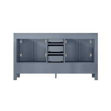 Load image into Gallery viewer, Lexora LJ342260DB00M58 Jacques 60&quot; Dark Grey Double Vanity, no Top and 58&quot; Mirror