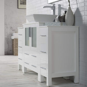 Blossom 001 54 01 V M Sydney 54 Inch Vanity with Ceramic Vessel Sink & Mirror - White