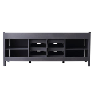 Lexora LM342284DB00M34 Marsyas 84" Dark Grey Double Vanity, no Top and 34" Mirrors