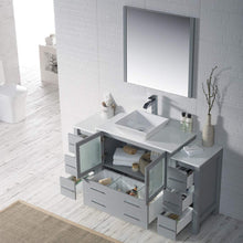 Load image into Gallery viewer, Blossom 001 60S2 15 V Sydney 60 Inch Vanity with Ceramic Vessel Sink - Metal Gray