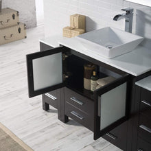 Load image into Gallery viewer, Blossom 001 60S2 02 V Sydney 60 Inch Vanity with Ceramic Vessel Sink - Espresso