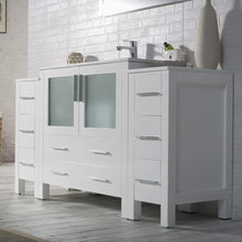 Load image into Gallery viewer, Blossom 001 60S2 01 C M Sydney 60 Inch Vanity with Ceramic Sink &amp; Mirror - White