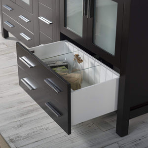 Blossom 001 72 02 C M Sydney 72 Inch Vanity with Ceramic Double Sinks & Mirrors - Espresso