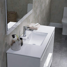 Load image into Gallery viewer, Blossom 014 48 01S C M Milan 48 Inch Vanity with Ceramic Single Sink &amp; Mirror - White