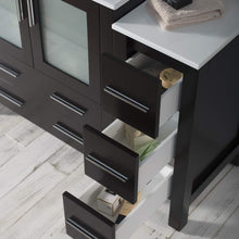 Load image into Gallery viewer, Blossom 001 42S 02 C M Sydney 42 Inch Vanity with Ceramic Sink &amp; Mirror &amp; Side Cabinet - Espresso