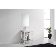Load image into Gallery viewer, Kubebath AC24 Cisco 24&quot; Stainless Steel Console with Acrylic Sink - Chrome