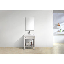 Load image into Gallery viewer, Kubebath AC24 Cisco 24&quot; Stainless Steel Console with Acrylic Sink - Chrome