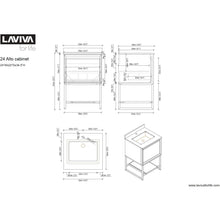 Load image into Gallery viewer, LAVIVA 313SMR-24W-BW Alto 24 - White Cabinet + Black Wood Countertop