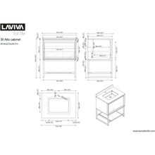 Load image into Gallery viewer, LAVIVA 313SMR-30W-BW Alto 30 - White Cabinet + Black Wood Countertop