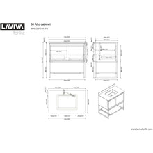 Load image into Gallery viewer, LAVIVA 313SMR-36W-WS Alto 36 - White Cabinet + White Stripes Countertop